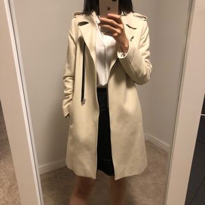 Sandro cream trench coat